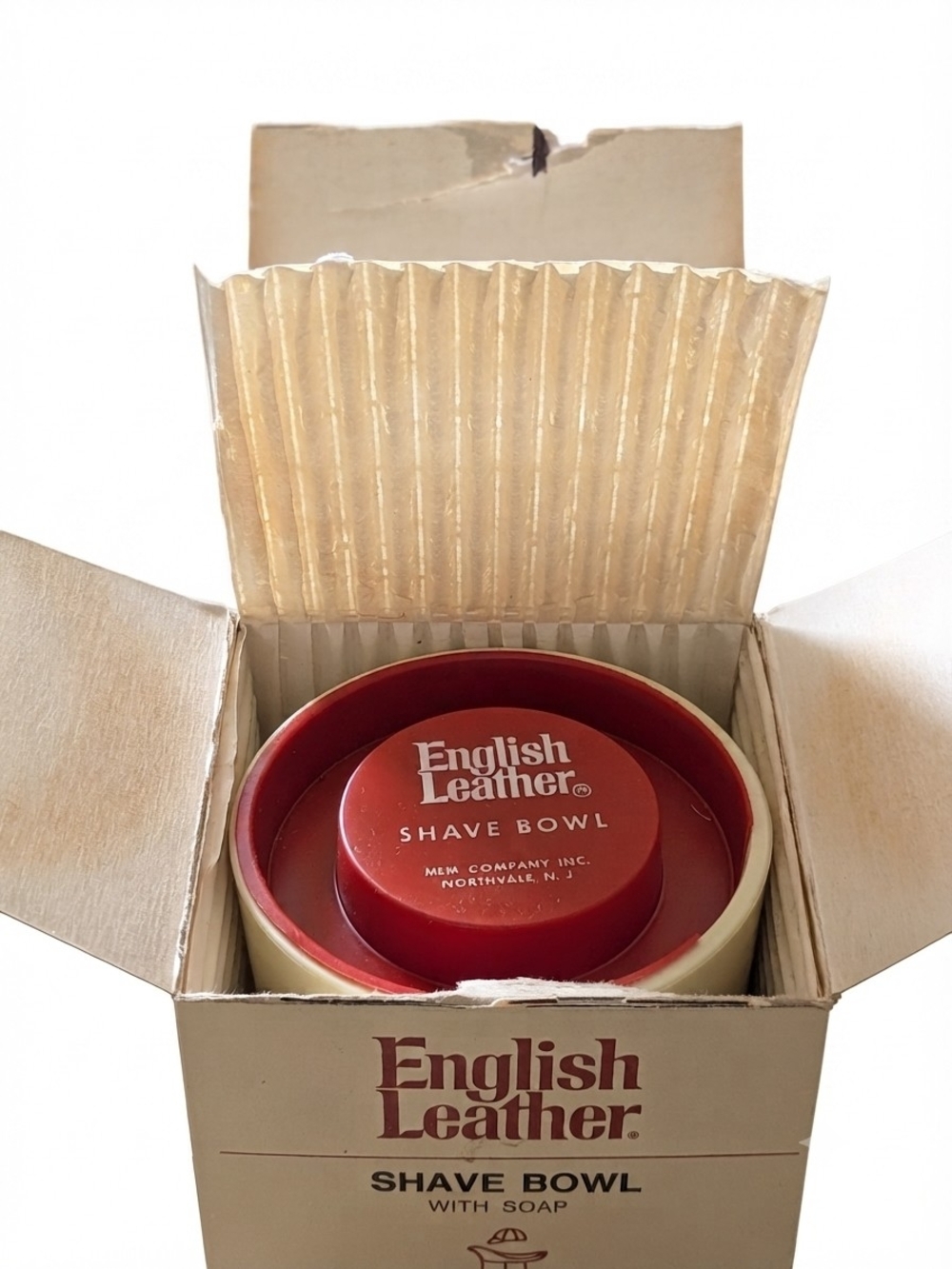 1970s English Leather Shave Bowl – New Old Stock (NOS) Vintage VTG